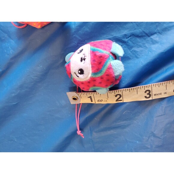 Pinki Pops Small Mini Plush Octopus Tickles. Kuma The Bear & Squirrel Watermelon - Picture 10 of 10